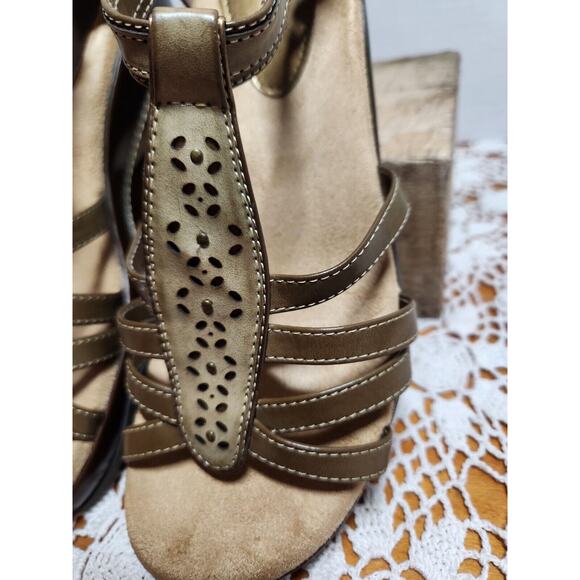 Croft & Barrow Sole Sense Ability Wedge Sandals SZ 7.5 Medium Beige - Picture 9 of 12